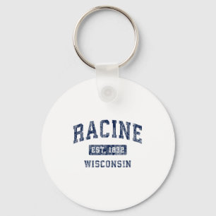 Racine Wisconsin Wi Vintage Etabliert Premium Tr Schlüsselanhänger