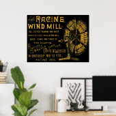 RACINE WISCONSIN WINDMILL WINSHIP MFG CO 1889 POSTER (Heimbüro)