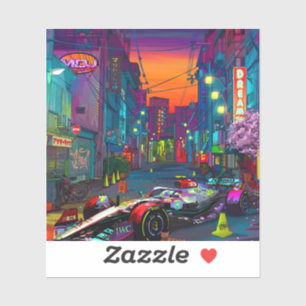 Racing Animation Stytle-1 Aufkleber