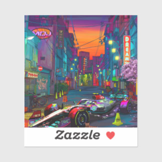 Racing Animation Stytle-1 Aufkleber