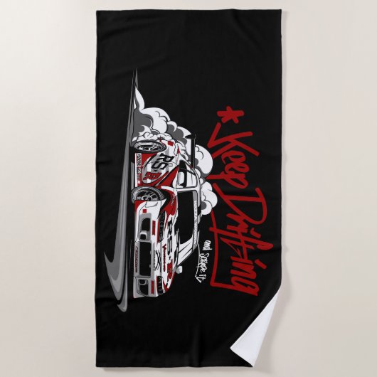 RACING AUTO BEHALTE DREHEN UND KRAPPEN SIE ES! STRANDTUCH (Vorderseite)