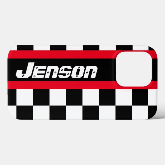 Racing Auto Sport Schachbrettflagge  Case-Mate iPhone Hülle (Rückseite (Horizontal))