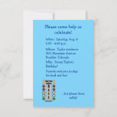 Racing Bear Kindergeburtstag Party Einladung (Rückseite)