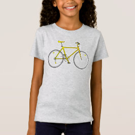 Racing Bicycle Yellow Gravel Bike Cartoon Räder T-Shirt