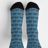 Racing Bicycles Motif und Ihr eigener Text auf Socken (Oben)