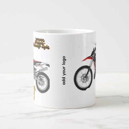 Racing Bike Art Jumbo-Tasse (Vorderseite)