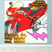  Racing Bike Art Speed Leinwanddruck (Insitu (Holzboden))