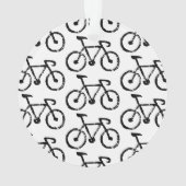 Racing Bike Lino Print Acrylic Ornament (Rückseite)