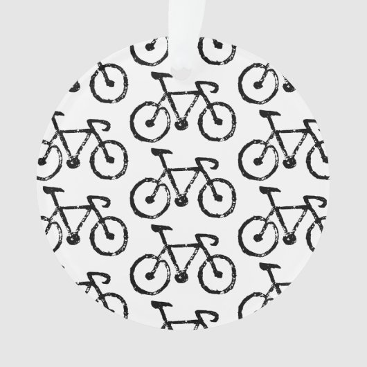 Racing Bike Lino Print Acrylic Ornament (Vorderseite)