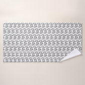 Racing Bike Lino Print Badehandtuch (Badehandtuch)