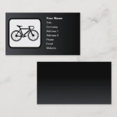 Racing Bike Logo individuell auf Schwarz einstellb Visitenkarte (Vorne/Hinten)