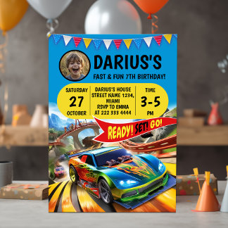 Racing Birthday Bash Einladung