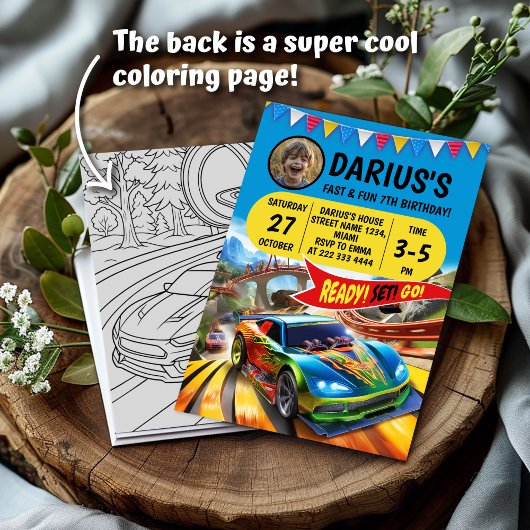 Racing Birthday Bash Einladung