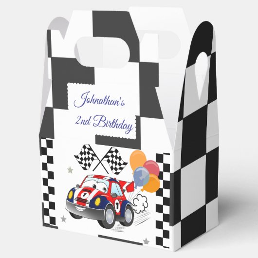 Racing Birthday Bevorzugungsboxen | Schnell 1 und Geschenkschachtel (Geöffnet)