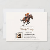 Racing Birthday Derby Party Einladung (Vorderseite)