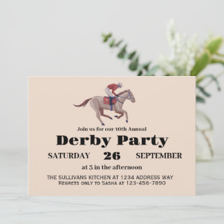 Racing Birthday Derby Party Einladung