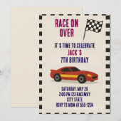Racing Birthday  Einladung (Vorne/Hinten)