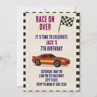 Racing Birthday Einladung