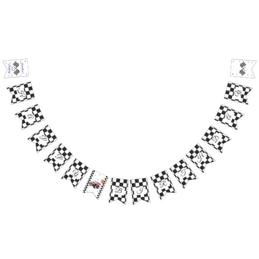 Racing Birthday Party | Schnelle 1 & 2 Wimpelkette (Alle)