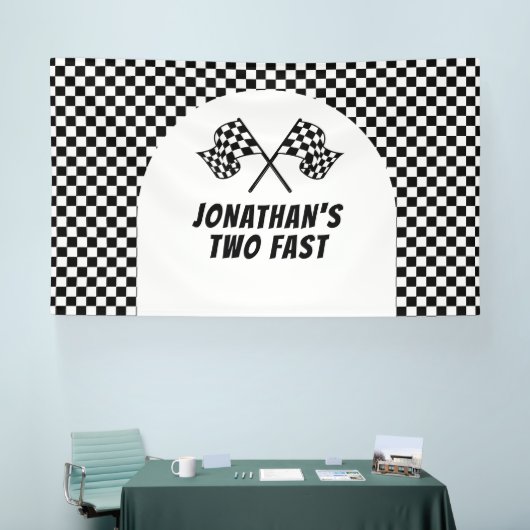 Racing Birthday Two Fast backdrop banner (Messe)