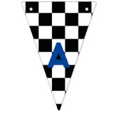 Racing Black and White Checkered Wimpelkette (Dritte Fahne)