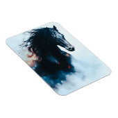  Racing Black Horse Portrait Minimalist Magnet (Rechte Seite)