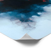 Racing Black Horse Portrait Minimalist Poster (Ecke)