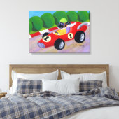 Racing Black Labrador Artwork Leinwanddruck (Insitu (Schlafzimmer))