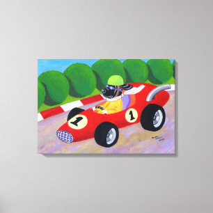Racing Black Labrador Artwork Leinwanddruck
