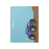 Racing Blue Monster Truck für Jungen Notizblock (Rotiert)