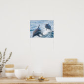 Racing Bottlenose Dolphins Duo Office und Dorm Poster (Küche)