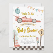 Racing Boy Baby Shower Einladung (Vorderseite)
