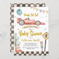Racing Boy Baby Shower Einladung