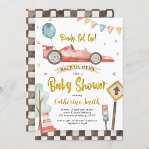 Racing Boy Baby Shower Einladung