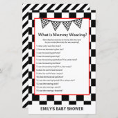 Racing Car Baby Shower Game PRINTED (Vorne/Hinten)
