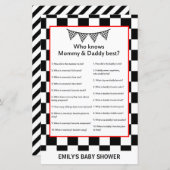 Racing Car Baby Shower Game PRINTED (Vorne/Hinten)