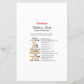 Racing Car Baby Shower Game PRINTED (Rückseite)