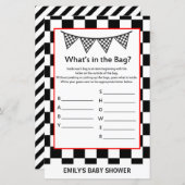 Racing Car Baby Shower Game PRINTED (Vorne/Hinten)