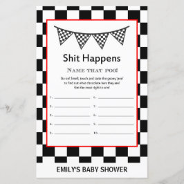 Racing Car Baby Shower Game PRINTED
