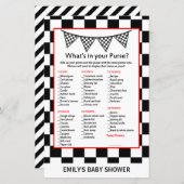 Racing Car Baby Shower Game PRINTED (Vorne/Hinten)