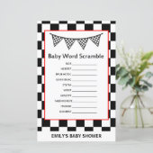 Racing Car Baby Shower Game PRINTED (Stehend Vorderseite)