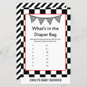Racing Car Baby Shower Game PRINTED (Vorne/Hinten)