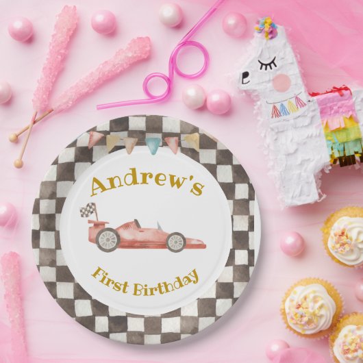 Racing Car Birthday Papiertafel Pappteller (Party)