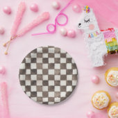 Racing Car Birthday Party Checkered  Pappteller (Party)