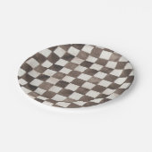 Racing Car Birthday Party Checkered  Pappteller (Schrägansicht)