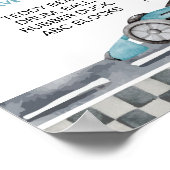 Racing Car Birthday Party Meilenstein Poster (Ecke)