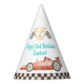 Racing Car Boy Birthday Party Hat Partyhütchen (Vorderseite)