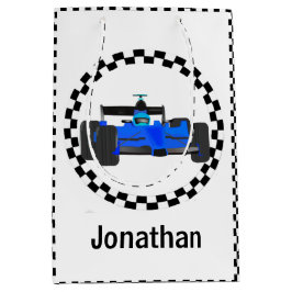 Racing Car Checkered Muster Geschenktasche Mittlere Geschenktüte