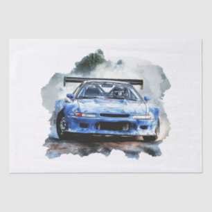 Racing Car Decoupage Seidenpapier