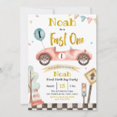 Racing Car Einladung schnell und einfach (Vorderseite)